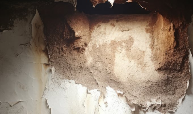 Mold Damaged Ceiling Wall Mold Removal Knoxville TN Peeling, mold-damaged wall and ceiling materials that need professional mold removal in Knoxville, TN